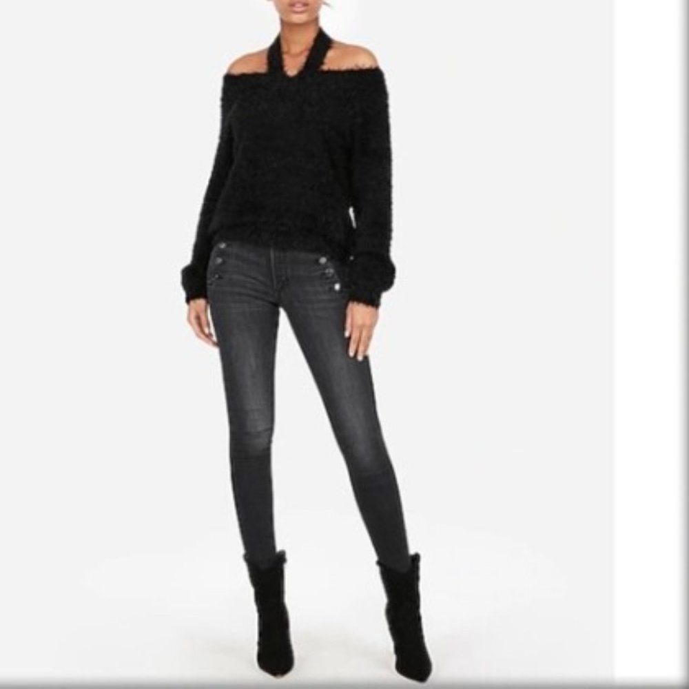 Express Feather Soft Off the Shoulder Sweater Size XS